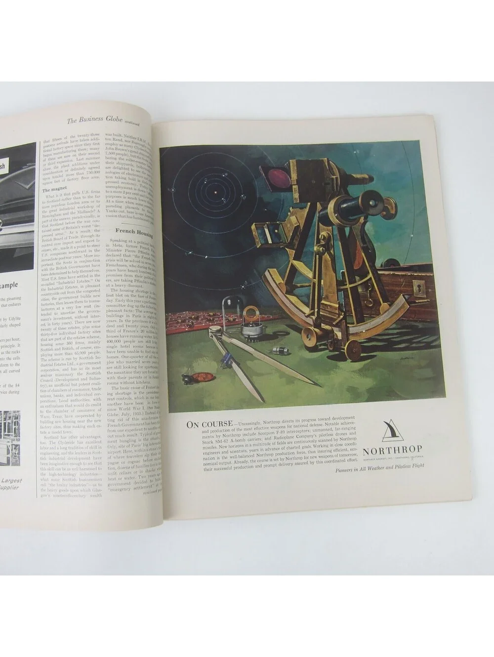 Vintage FORTUNE Magazine January 1956 Chrysler Imperial, Ford, Volkswagen Ads